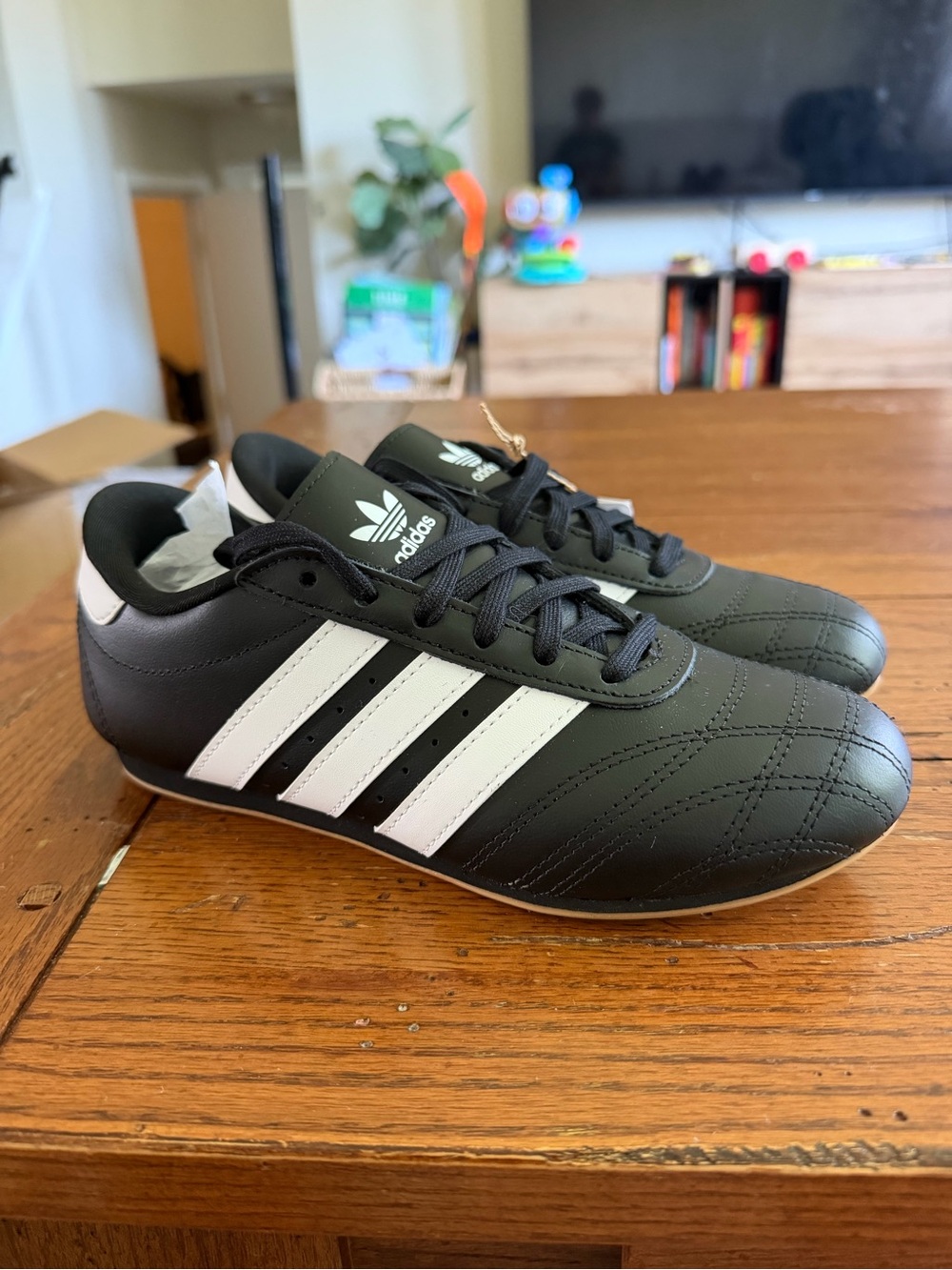 adidas Black Sneakers with White Three Stripes